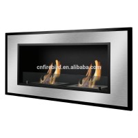 Wall mounted stainless steel bio ethanol fireplace FD56S with 2 burners