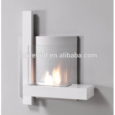 Wall mounted bio ethanol fireplace VOG81S with stainless steel burner